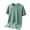 Green, variant on LADIGASU Men's Casual able Breathable Sweatshirt Solid Color Half Sleeve Round Neck Top
