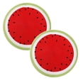 thumbnail image 1 of Oleegame 2PC Placemat Woven Round Western Placemat Heat Insulation Mat Table Mat Environmenta Friendly Dinner Plate Mat Bowl European Style Japanese Watermelon Lemon, 1 of 7