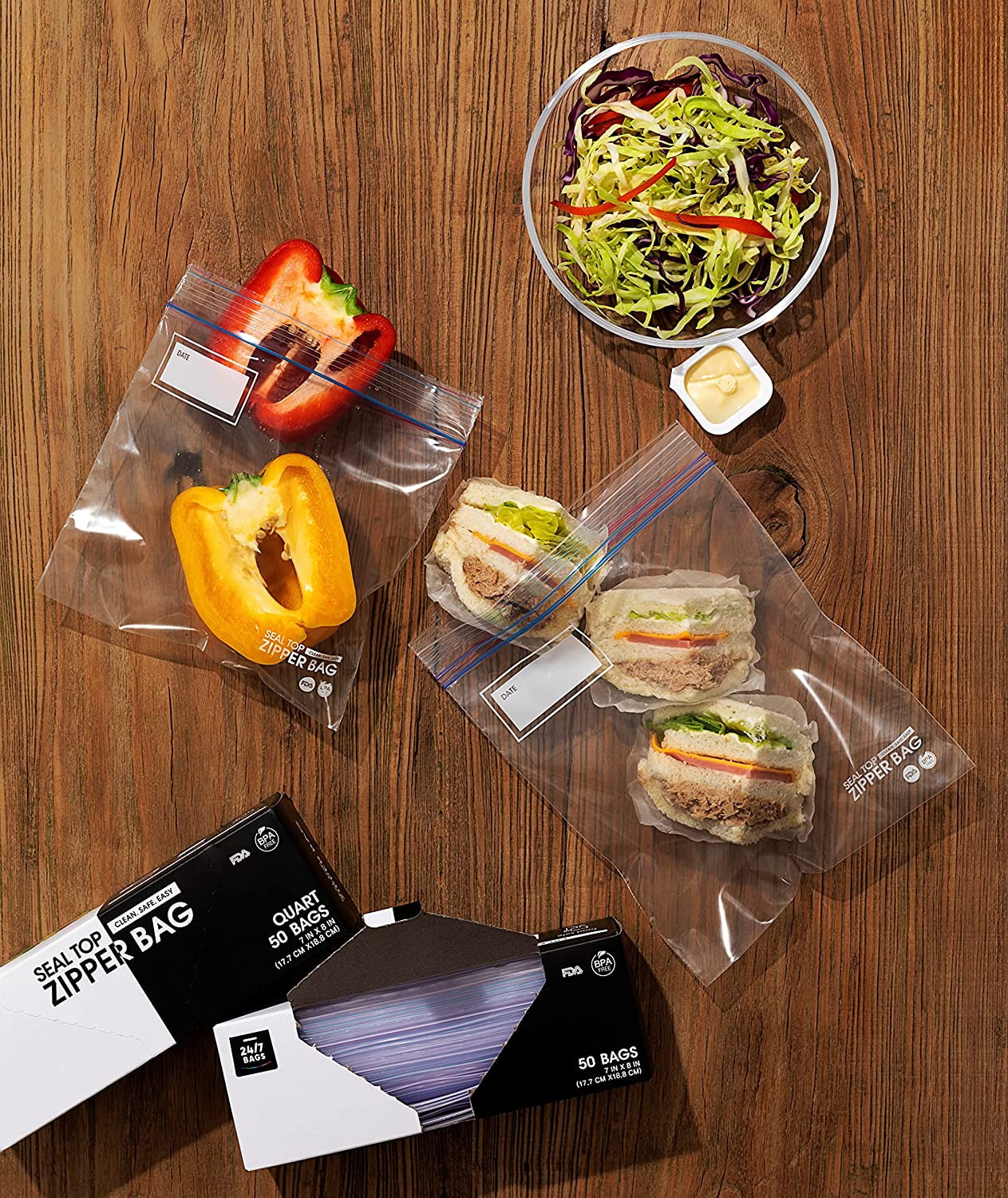 Kroger® Double Zipper Quart Storage Bags, 24 ct - Fry's Food Stores