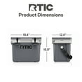 thumbnail image 3 of RTIC 22 Quart Ultra-Light Hard Cooler Bundle, with Freezable Divider & Dry Basket, Dark Grey & Cool Grey, 3 of 8