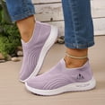thumbnail image 3 of Women's Orthopedic Walking Shoes 2026 Arch Support Antiskid Slip on Running Shoes Breathable Mesh Knit Sneakers Purple Size 6, 3 of 6