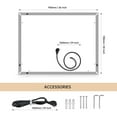 thumbnail image 6 of Bathroom Mirror Wall-Mounted Vanity Mirror with Anti Fog,Dimmable Waterproof Smart Touch Button Makeup Mirror with Lights Vertical & Horizontal (36x28 Inch), 6 of 7