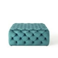thumbnail image 3 of Modway Amour Tufted Button Large Square Performance Velvet Ottoman in Sea Blue, 3 of 6