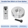 thumbnail image 2 of Uxcell 2-Pack Single Split Shaft Collar 12mm Bore 30mm OD, 10mm Thickness Aluminum Clamp-On Shaft Collars [Silver], 2 of 6