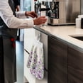 thumbnail image 5 of ZIATUBLE Floral Hanging Hand Towel Butterfly Hand Towels for Kitchen Soft Bathroom Hand Bath Towel Fast Drying Kitchen Hand Towels and Washcloths Elastic Dish Cloths Towel, 5 of 7