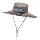 thumbnail image 4 of Sombrero para el sol, sombrero de enfriamiento con ventilador de ala ancha para acampar, hombres y mujeres, playa, senderismo al aire libre tinta caqui, 4 of 8
