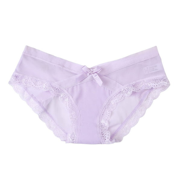 Gubotare Womens Underwear Seamless Tummy Control Womens Underwear Cheeky Panties for Women Cute Stretch Bikini Breathable Panties for Ladies (Light Purple,S)