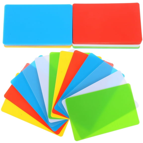 60pcs Blank Business Cards Diy Plastic Cards Id Cards Member Cards Badge Work Cards For Customer Photos Badge Printers Work Cards