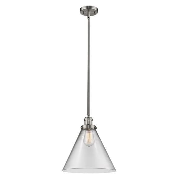 Innovations 201S-SN-G42-L-LED Transitional One Light Pendant from Franklin Restoration collection in Pewter, Nickel, Silver finish,