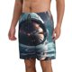 thumbnail image 2 of Balery Astronaut Helmet Reflections Traje de Baño Estilo Hawaiano para Hombre, Shorts de Secado Rápido con Bolsillos-XX-Large, 2 of 6