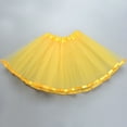 thumbnail image 2 of adviicd Dance Skirts for Girls Toddler Girls Tutu Skirt Kids Solid Tiered Princess Party Layered Little Tulle Skirts for Girls (Yellow,3-8 Yesrs), 2 of 3