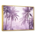 thumbnail image 2 of Designart "Lagoon Amidst Lavender Jungle Palm Trees" Palms & Palm Trees Floater Framed Wall Decor, 2 of 5