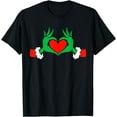 thumbnail image 1 of Funny Elf With Cute Heart Hands Style Christmas Costumes T-Shirt - White - L, 1 of 4