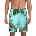 thumbnail image 2 of Picia Tropical Pineapple Pajama Shorts for Men, Men's Pajama Bottoms, Sleepwear,Short Pajama Pants-Medium, 2 of 9