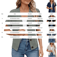 thumbnail image 3 of Nooxsoe Sweater Cardigan Women Short Sleeve Open Front Ribbed Knit Throw Over Cardigan Basic Cardigans for Women Cardigan with Pockets Beige L, 3 of 4