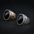 thumbnail image 2 of Opolski Fashion Men Totem Carved Oval Alloy Finger Ring Party Club Jewelry Birthday Gift, 2 of 7