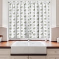 thumbnail image 2 of Ambesonne Floral Kitchen Curtains, Jungle Leaves Purple Flowers, 55"x45", Forest Green Lilac Ivory, 2 of 3
