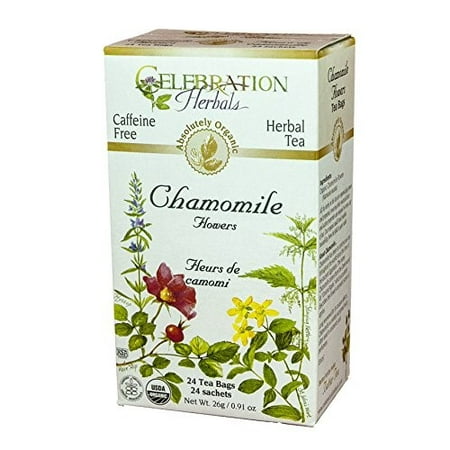 Celebration Herbals Fleurs de camomille bio Thé, 24 Ct