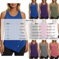 thumbnail image 3 of VBVC Women's Asymmetrical Hem Crew Neck Tank Top , Ladies' Sleeveless Side Button Blouse , Summer Casual Athletic Shirt For Women,Red,S-2XL, 3 of 6