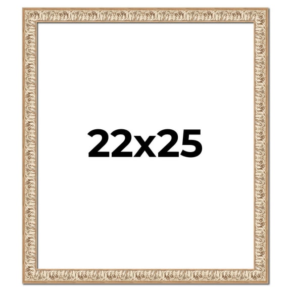 22x25 Frame White Real Wood Picture Frame Width 1.5 inches | Interior Frame Depth 0.5 inches |