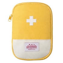Yibooy First Aid Bag Empty Medical Bag for Car Home Travel Camping Outdoor (Yellow L)