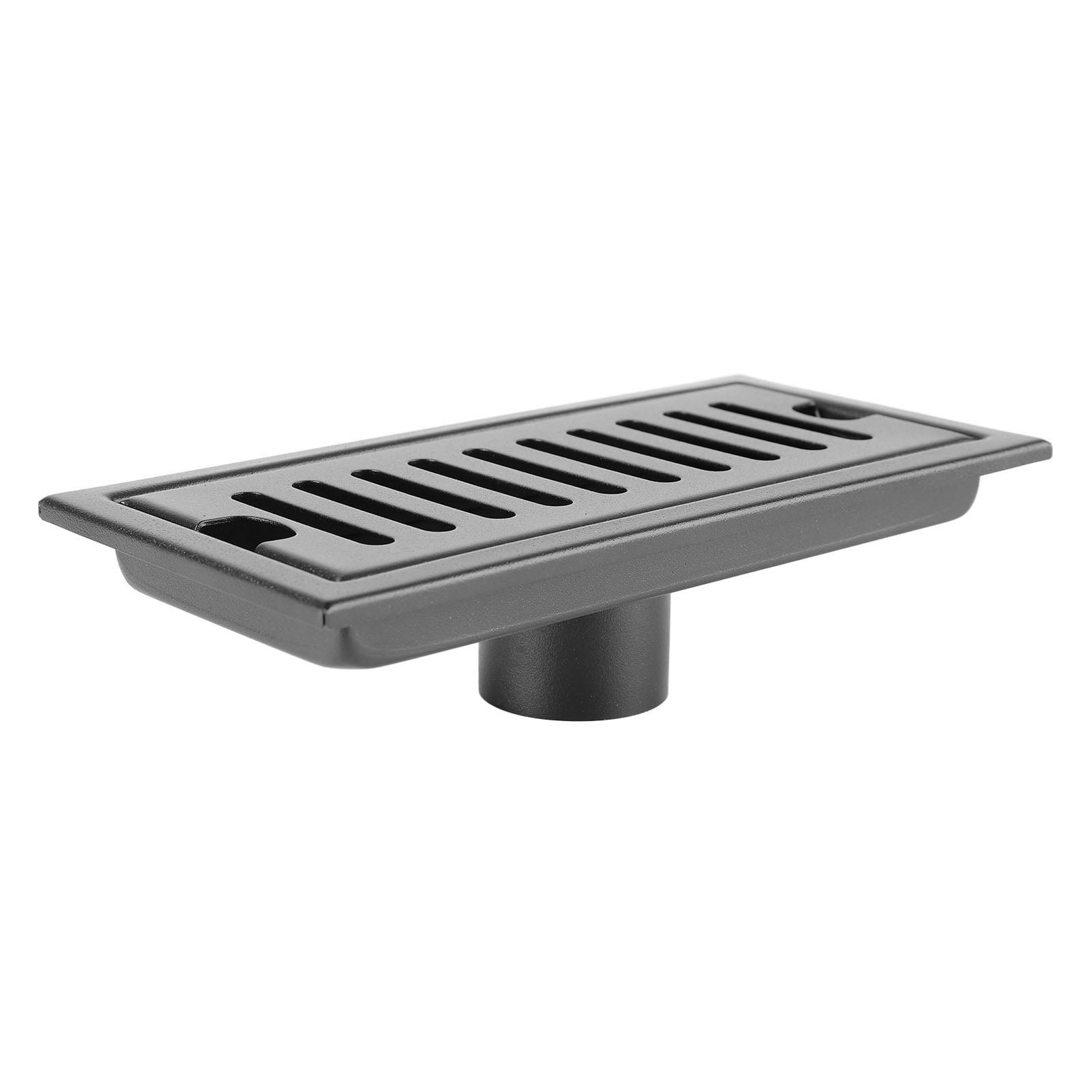 Rectangular Shower Floor Drain, Shower Linear Black Drain Self Closing