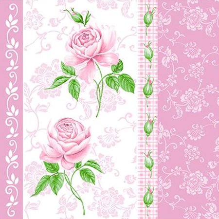 Flowers #33 Disposable Lunch Paper Napkins 3-Ply 60 Count Napkins