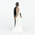 thumbnail image 3 of Pastel De Bodas Muñeca Resina Novio Novia Negro Pareja Figurita Pastel Soporte Topper, 3 of 6