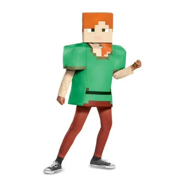 Disguise Boys' Minecraft Alex Classic Costume - Size 7-8 