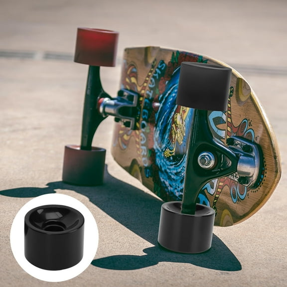 WHAMVOX  4 Pcs Skateboard Accessories Chic Wheel Replacement Wheels Black