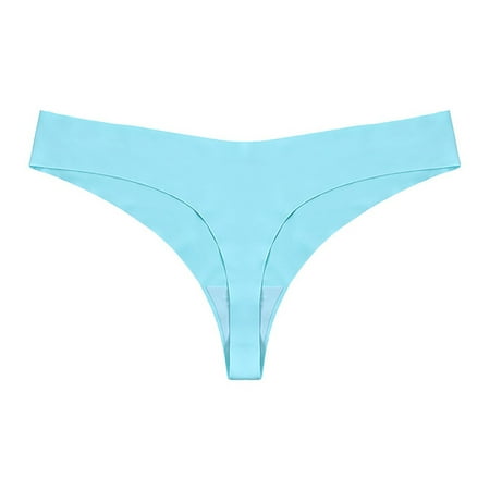 

YDKZYMD Women s Soft Seamless Lace Underwear Low Rise No Show Ice Silk Thongs Panty S-XL