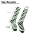thumbnail image 2 of Naloa grey and green argyle Knee Socks, High Socks Long Stretchy Sock Women Knee High Stocking, Long Socks for Women, 2 of 6