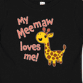 thumbnail image 4 of Inktastic My Meemaw Loves Me- Cute Giraffe Boys or Girls Baby T-Shirt, 4 of 5