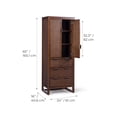 thumbnail image 6 of Teamson Home Hatteras Modern Linen Cabinet, Storage with Adjustable Shelf & Deep Drawers, Rattan Doors and Solid Wood Frame, 6 of 11