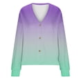 thumbnail image 4 of Wancir Women's Cable Knit Long Sleeve Open Front Cardigan Sheep V-Neck Button Down Embroidery Wool Blend Sweater Coat Outwear, 4 of 5