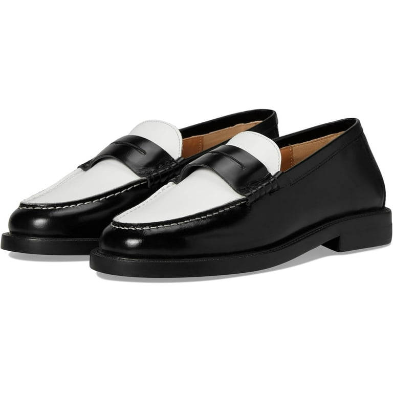 STEVE MADDEN MADISON Shoes Black/White Leather - Walmart.com