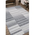 thumbnail image 3 of 4' x 6' Indoor-Outdoor Grey Striped Abstract Rug, 3 of 3