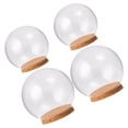 thumbnail image 5 of BERTDOMD 3pcs Clear Glass Display Dome with Base for Flower Storage Decoration Transparent Showcase for Crafts Decorative Containers for Party Favors, 5 of 6