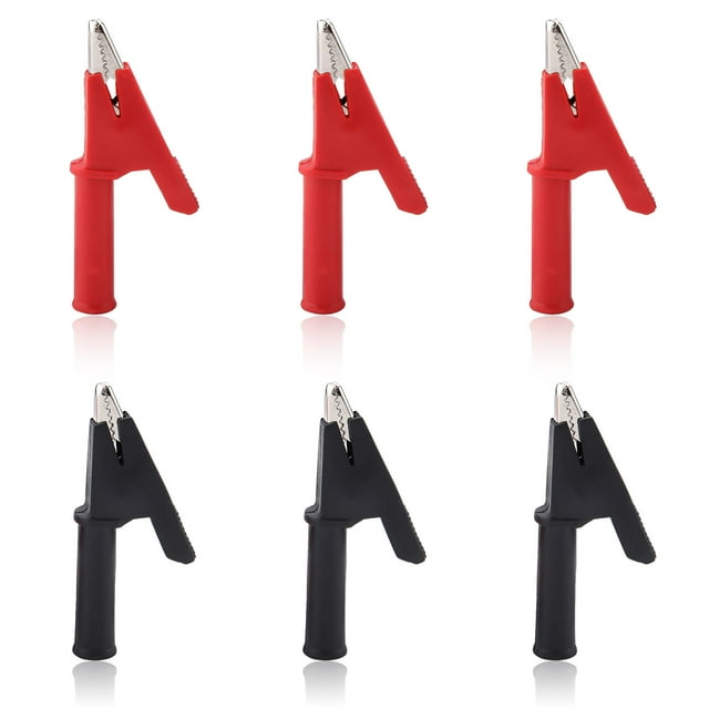 VONKY 6x Longue Durée de Vie Pince Crocodile Résistante aux Impacts pour Ampère-Mètre Adaptateur Crocodile 1ensemble