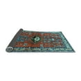 thumbnail image 2 of Ahgly Company Indoor Square Persian Light Blue Traditional Area Rugs, 8' Square, 2 of 4