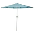 thumbnail image 1 of Northlight Parasol de Marché Extérieur 9 Pieds avec Manivelle et Inclinaison, Bleu Turquoise, 1 of 6