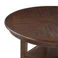 thumbnail image 6 of New Classic Furniture Amy 5-Piece Round Wood & Fabric Counter Set in Cherry, 6 of 11