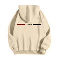 thumbnail image 5 of MHFRRA Sudadera con Capucha con Estampado de Letras para Un Uso Diario Cómodo, Ideal para Salidas Informales y Capas Elegantes Beige, 5 of 5
