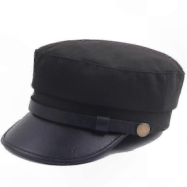 Classic Unisex Baker Boy Hat with Brim and Peak Military Style Beret Cap for Men and Women