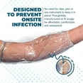 thumbnail image 4 of PICC Line Shower Cover – 25 Pack Small (9-16”) Disposable Waterproof Arm Shield Sleeve Guard Protection – IV Site – Keeps Dry – Latex Free - ShowerSOC, 4 of 8