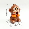 thumbnail image 3 of Cooling Clip-On Mini Fan for Cup & Bowl, Portable Plastic Clip On Beverage Cooling Fan, USB Rechargeable Cute Elephant Red Panda Desktop Chiller Fan (Monkey), 3 of 7