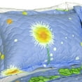 thumbnail image 2 of Dandelion Dancing Night Cotton 2PC Floral Vermicelli-Quilted Quilt Set Twin, 2 of 5
