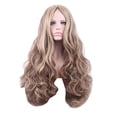 thumbnail image 3 of DOPI Women Blonde Gradient Long Curly Wig Synthetic Wavy Hair Heat Resistant Wigs, 3 of 3