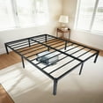 thumbnail image 1 of Queen Size Bed Frame No Box Spring Needed, Heavy Duty Metal Slats Support Platform Bed Frame, Easy Assembly Mattress Foundation, 882 lbs Capacity, 1 of 8