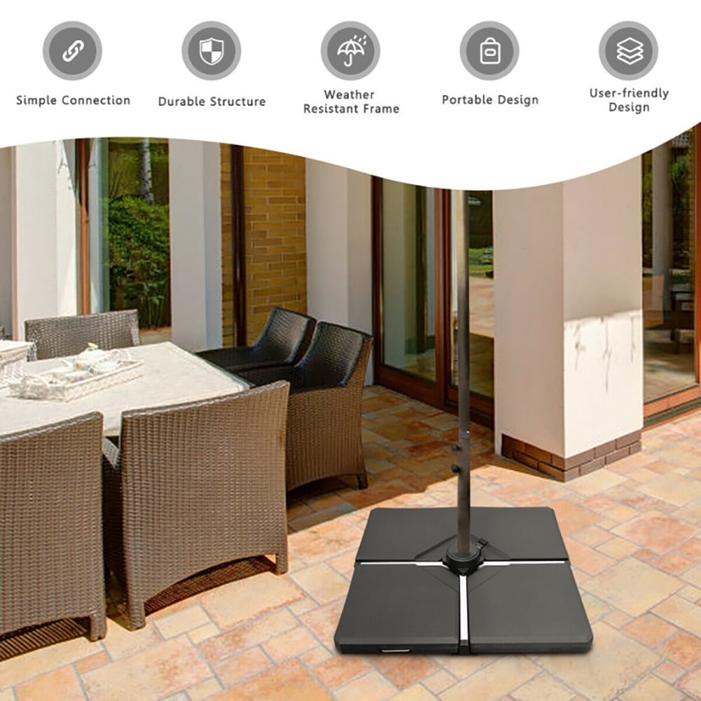 Aimee Lii Square Fillable Patio Umbrella Base Set with Handle and Funnel, Patio Umbrella Base Aimee Lii Square Fillable Patio Umbrella Base Set with Handle and Funnel, Patio Umbrella Base
